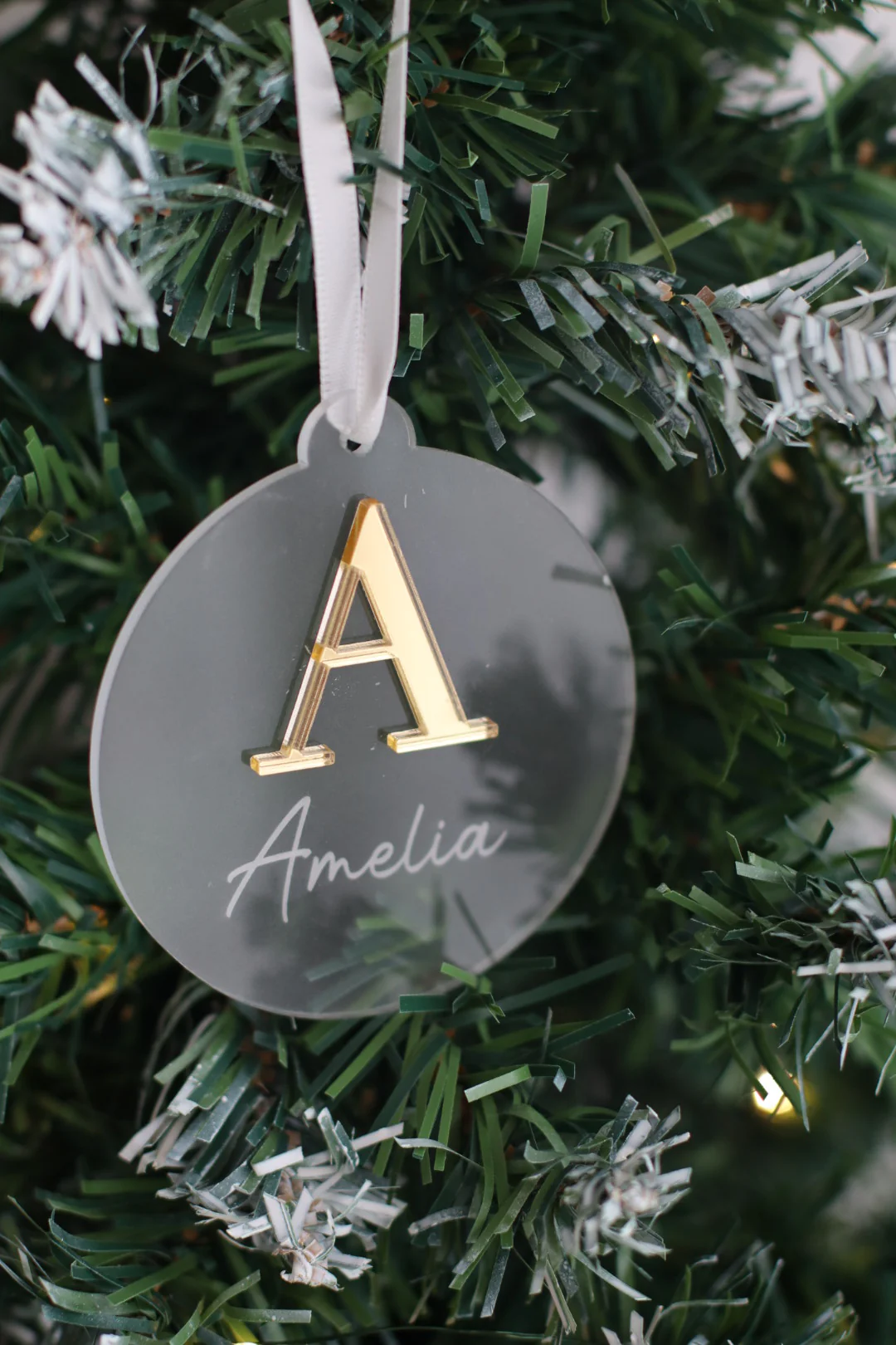3D Christmas Bauble/Ornament - Acrylic Initial