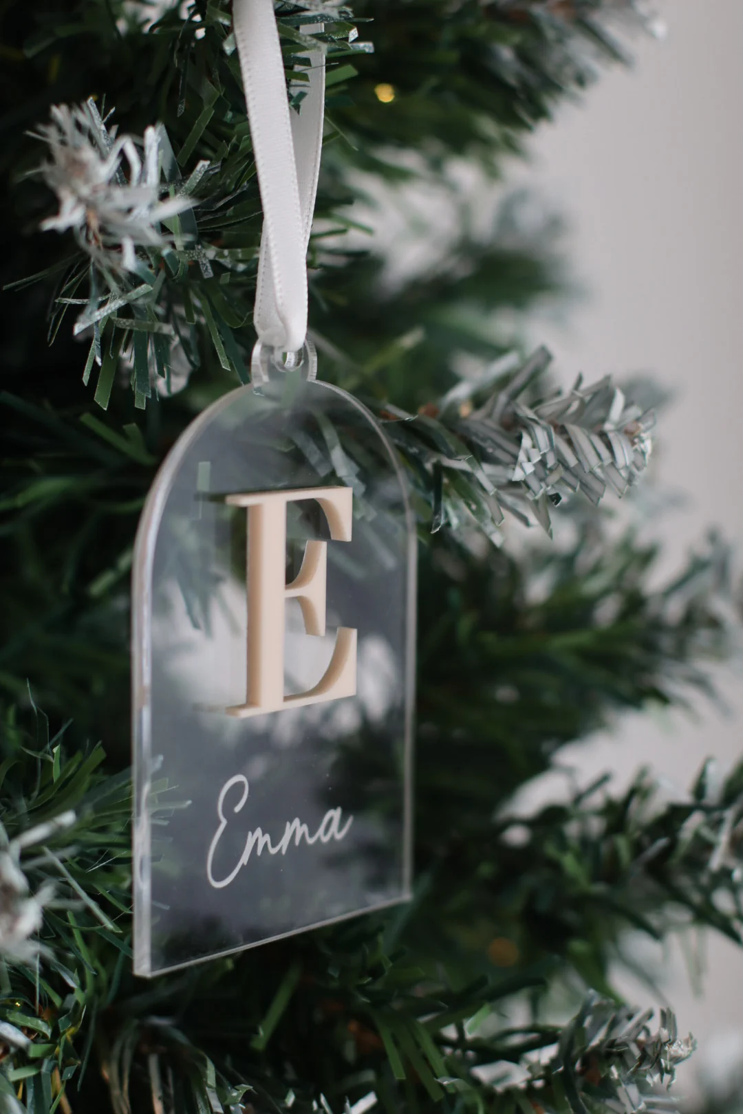 3D Christmas Ornament - Arch with Initial and name - Image 2