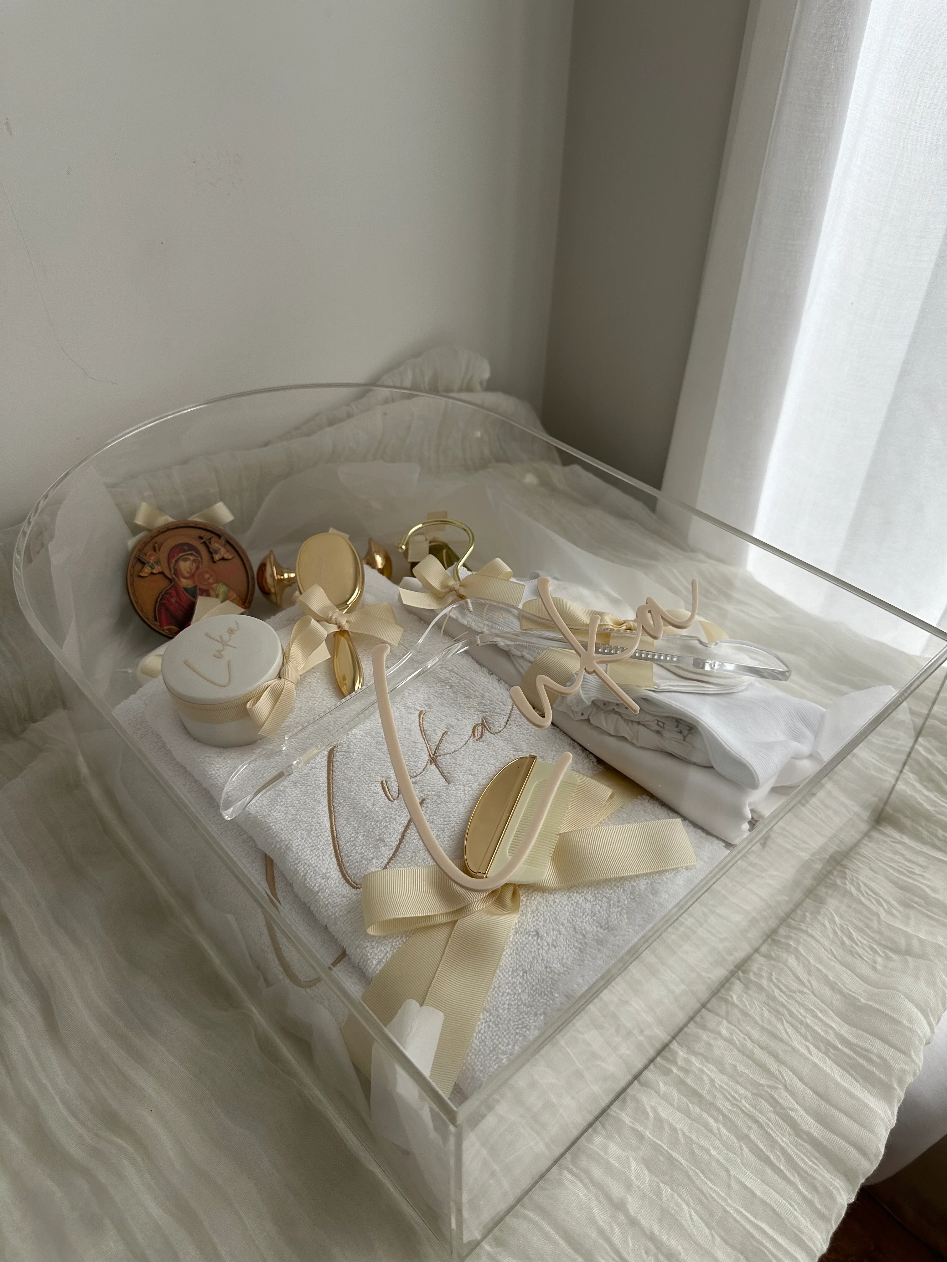 Arch Acrylic Christening & Gift Personalised Box - Image 3