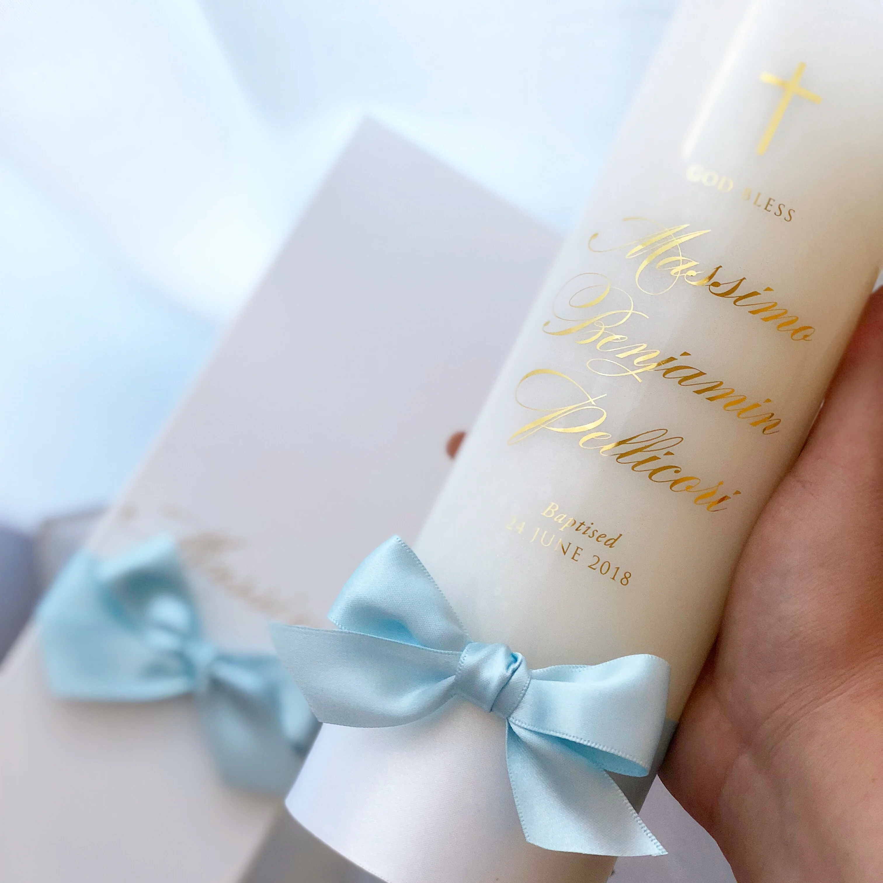Printed Cross Baptism | Christening Candle - Image 12