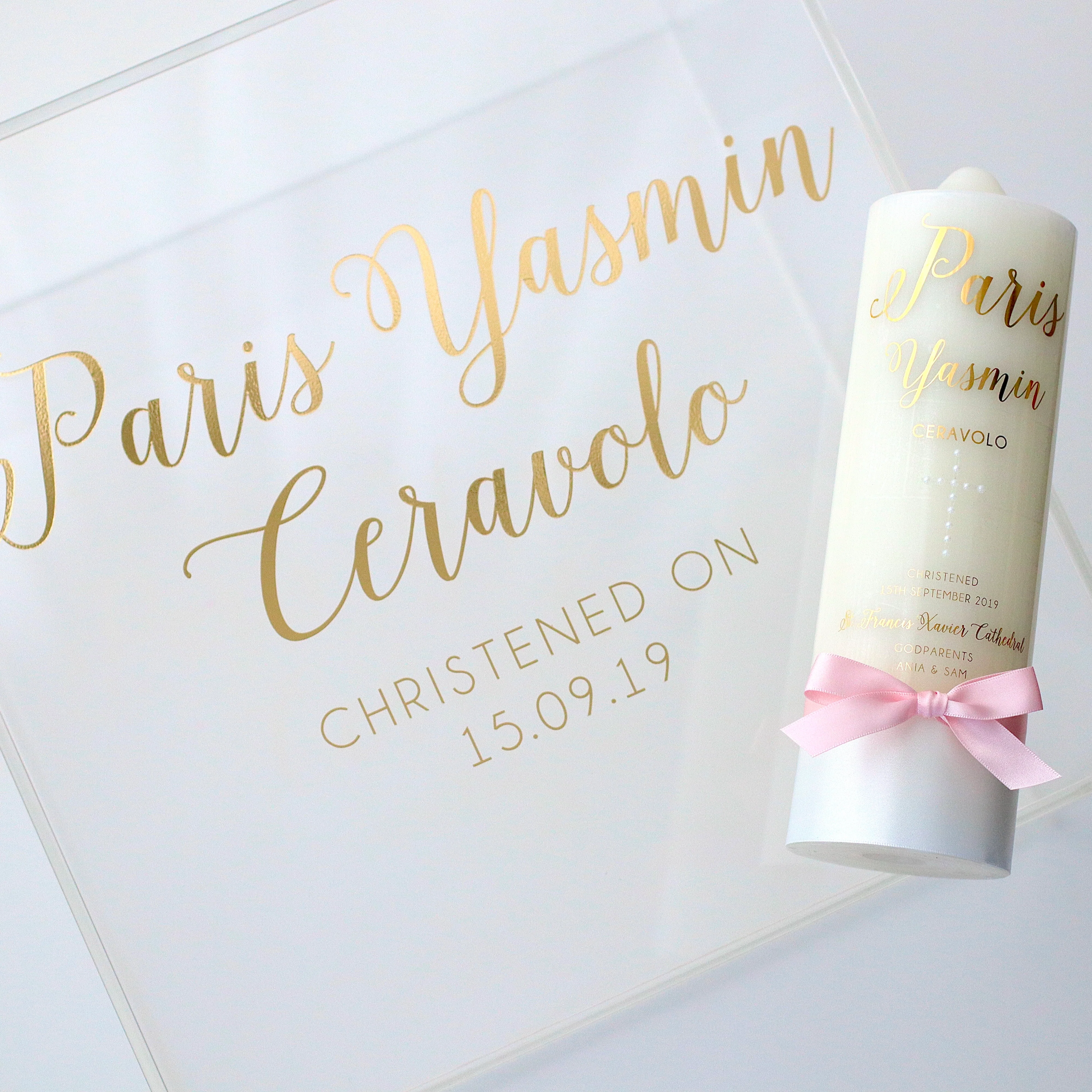 Extra Large Acrylic Christening & Gift Personalised Box - Image 3