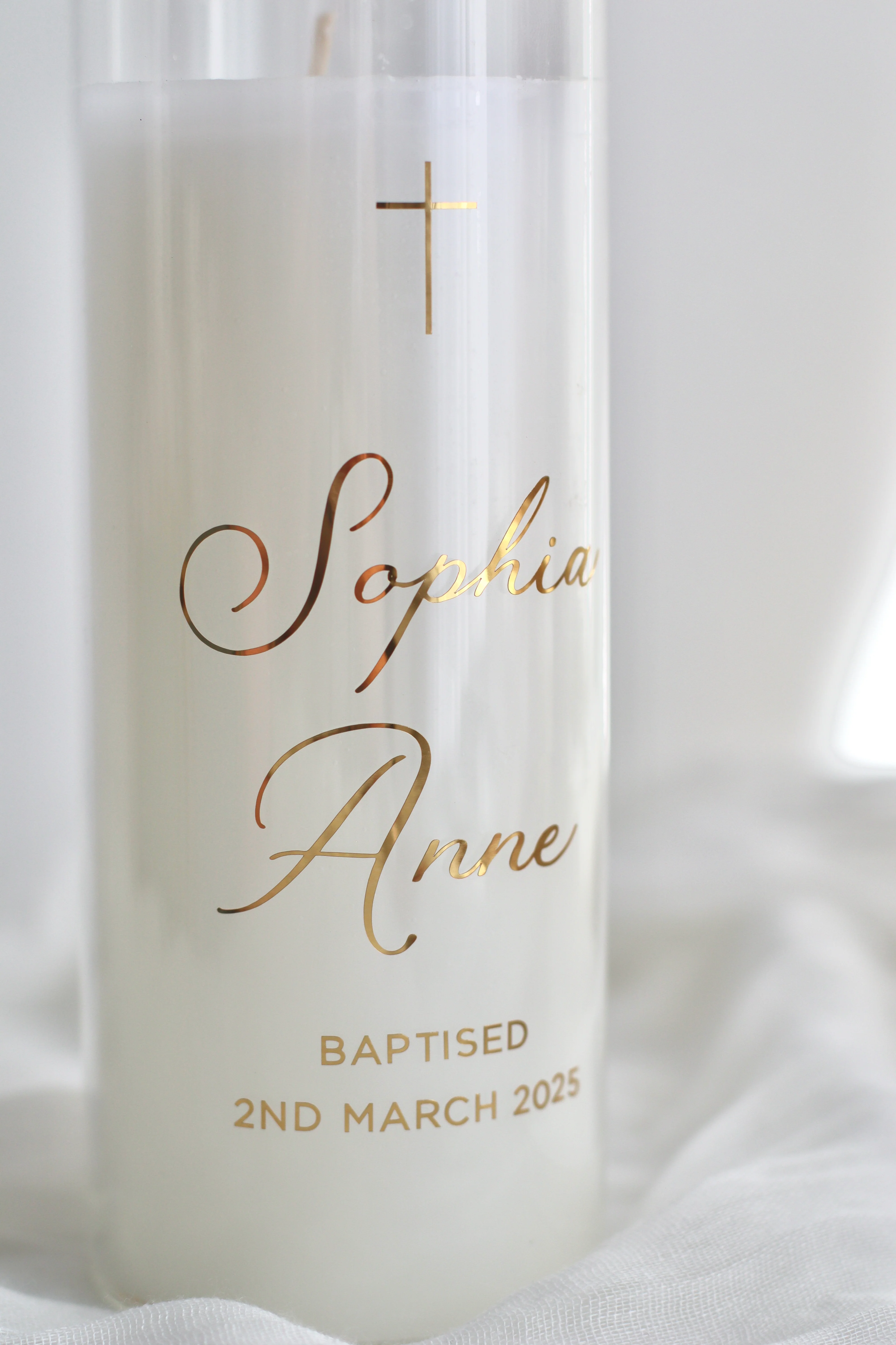 Glass Baptism Candle - Image 4