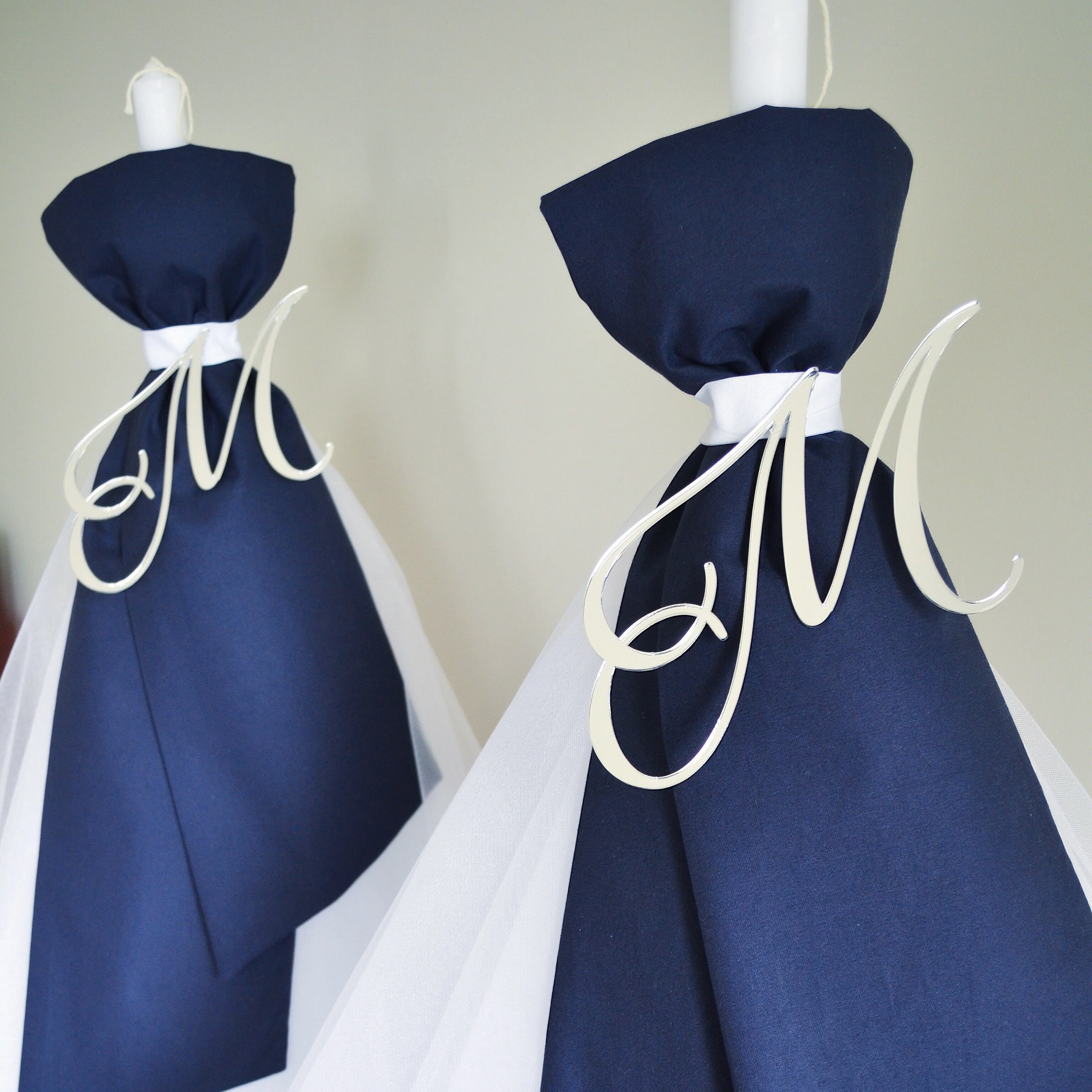 Orthodox Christening/Wedding Layered Fabric Candle | Lambatha - Image 9
