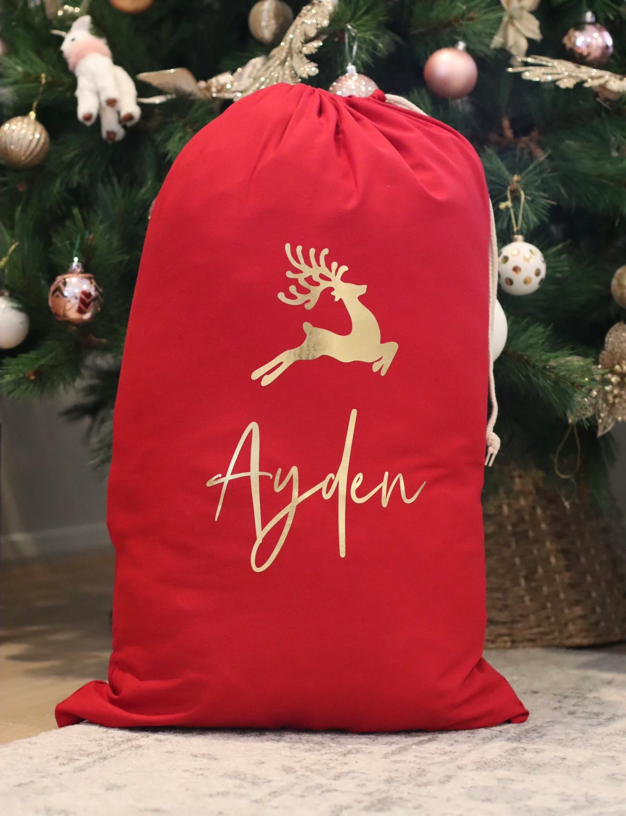 Canvas Personalised Santa Sack - Image 7