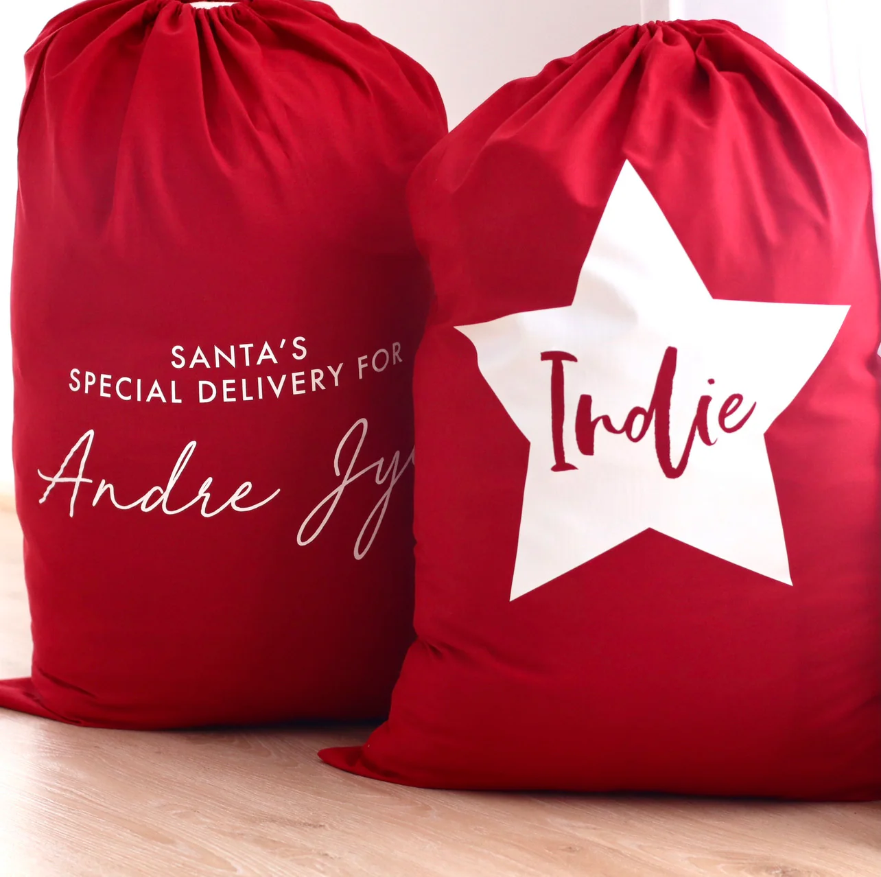 Red Personalised Santa Sack - Image 2