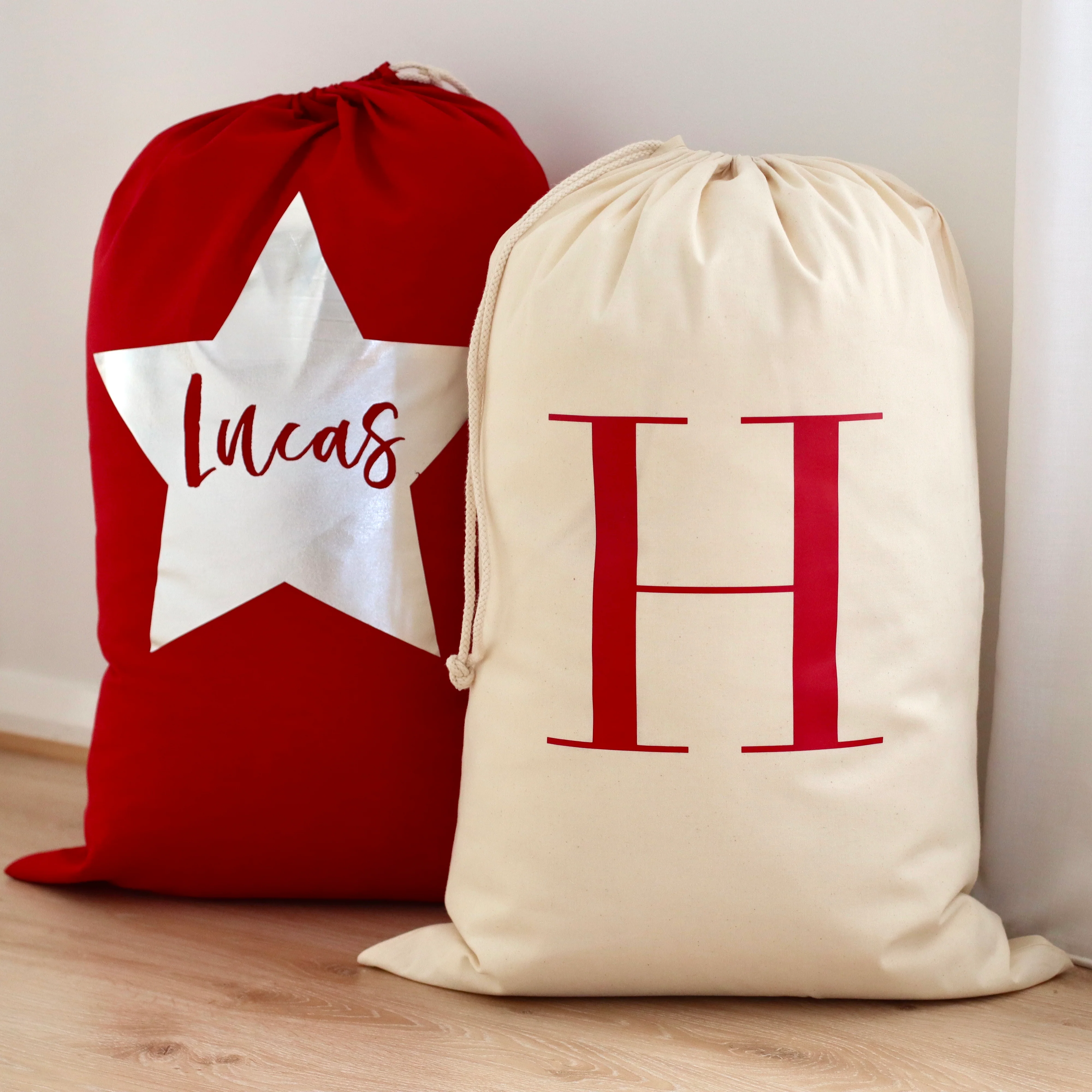 Red Personalised Santa Sack - Image 3