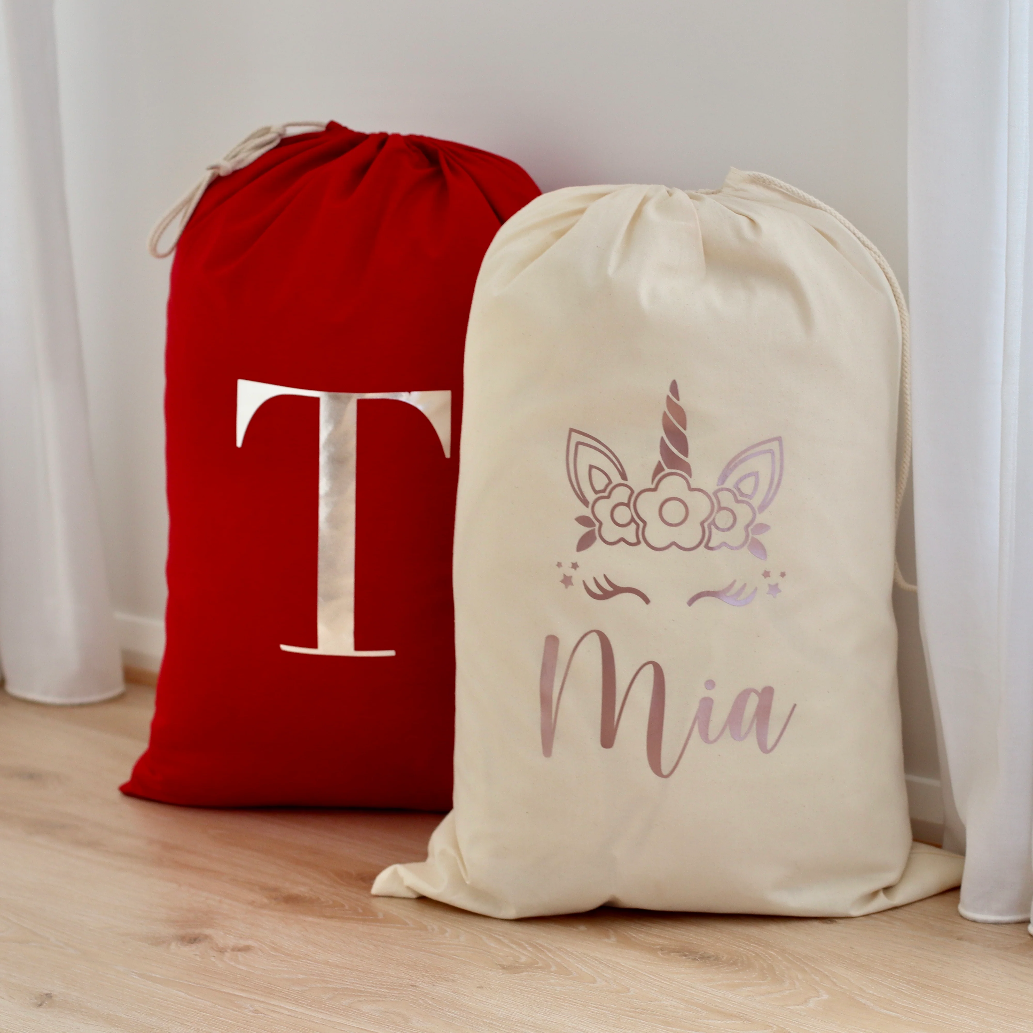 Red Personalised Santa Sack - Image 4