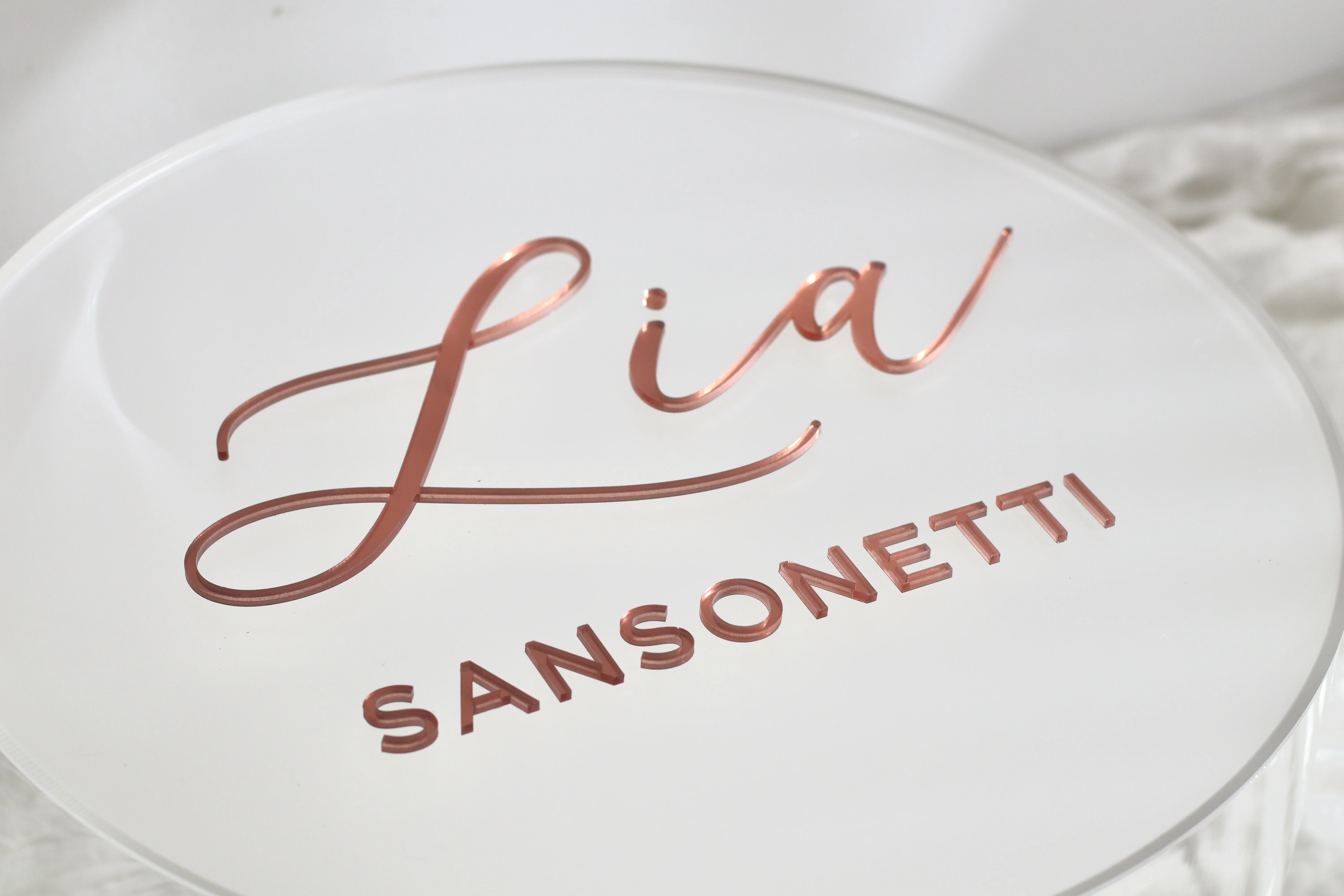 Round Acrylic Christening & Gift Personalised Box - Image 3