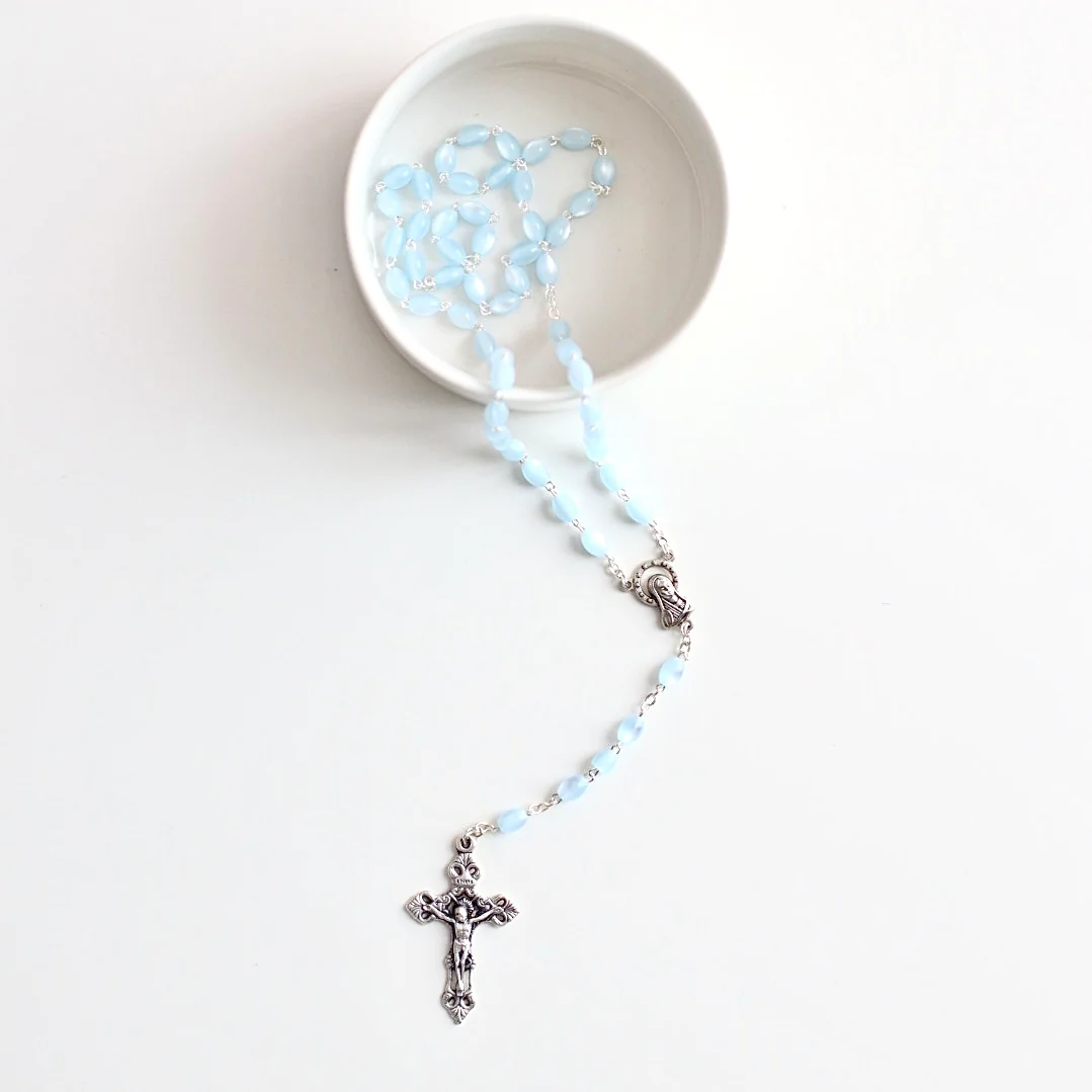 Teardrop Rosary w/ Silver Hardware - Image 4