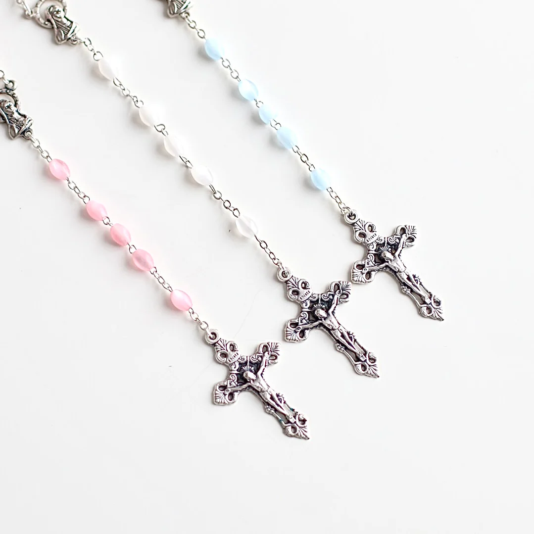 Teardrop Rosary w/ Silver Hardware - Image 5